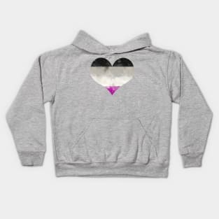 Ace Pride Heart - Watercolor Kids Hoodie